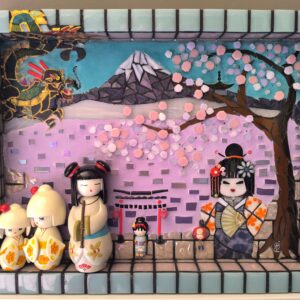 Kokeshis et Mont Fuji